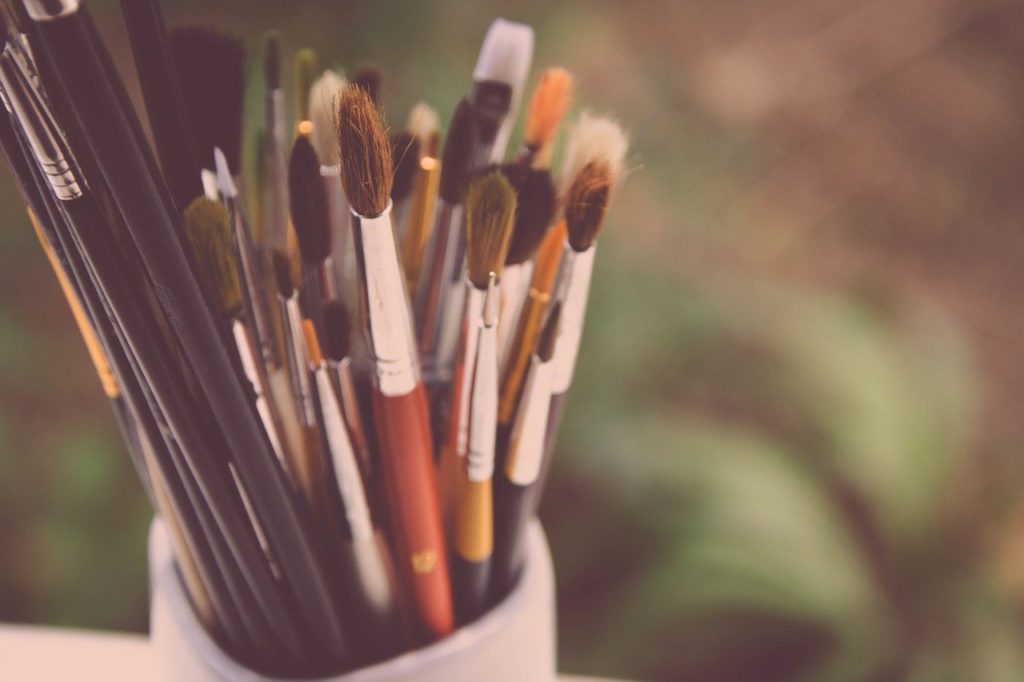 paint brushes, painting, creativity